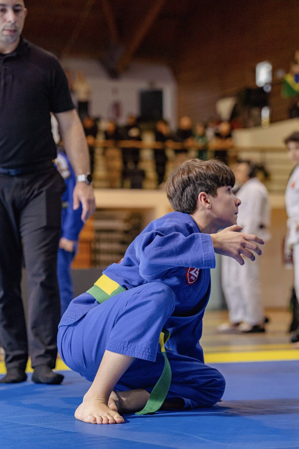 Benício atento durante um combate